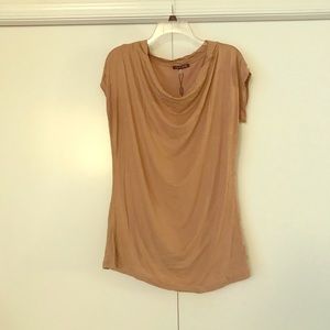 Gold shimmery short-sleeve top